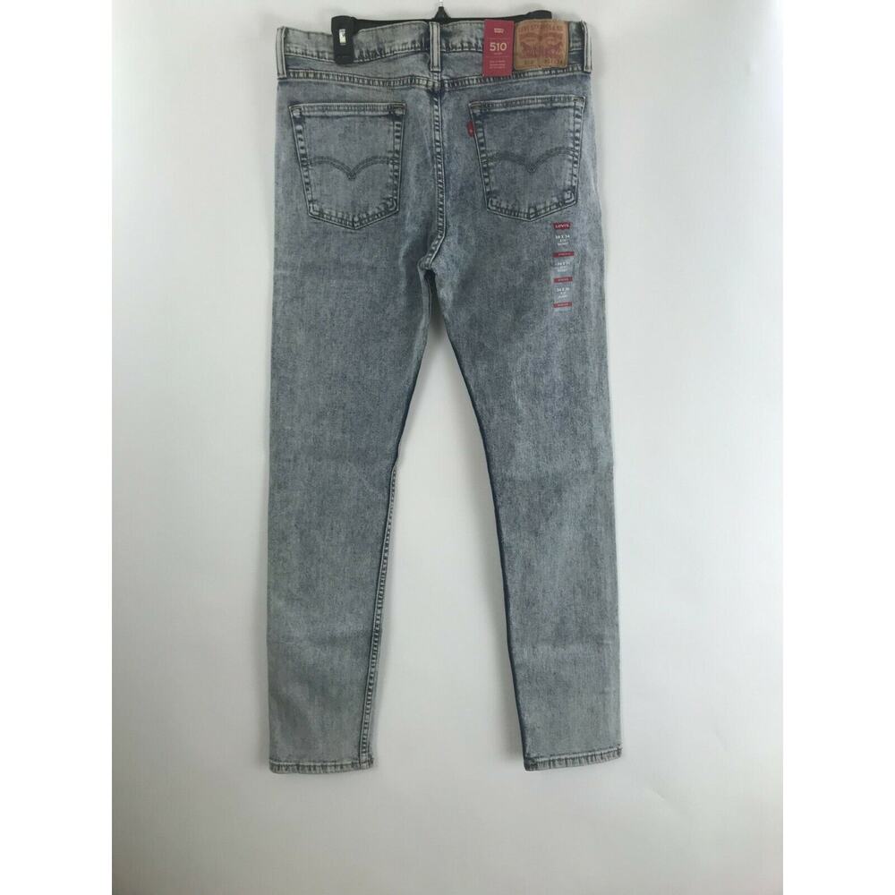 Men's Levi's 510 skinny stretch fit ripped faded blue jeans 34 X 34 New tags
